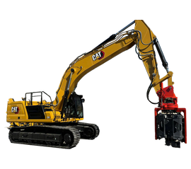 Bager CAT 336 sa MOVAX bočnim vibro nabijačem za Larsen talpe